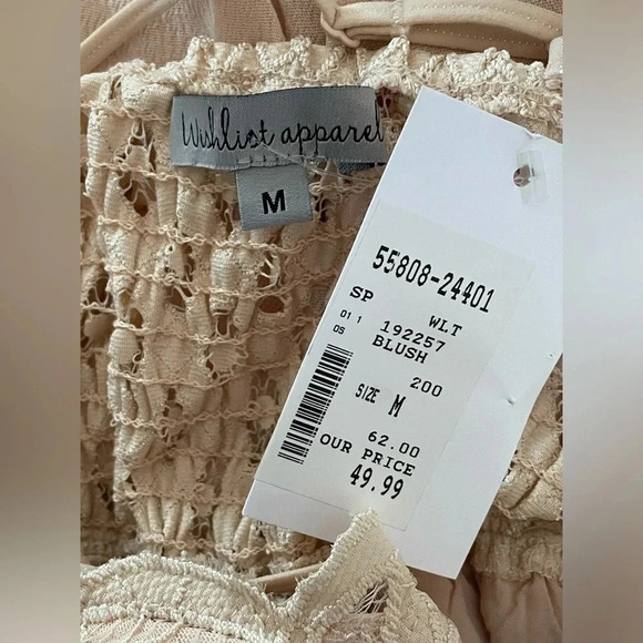 ⭐️ NWT ⭐️ WISH LIST Scalloped Lace Bralette Mini Dress Medium - Picture 7 of 8